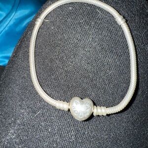 Pandora Silver Heart Charm Bracelet
